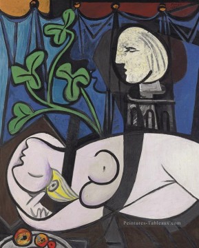  nude Peintre - Feuilles vertes nues et buste 1932 cubisme Pablo Picasso